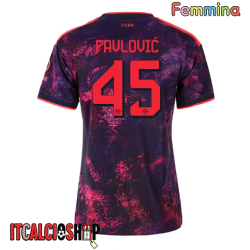Bayern Munich Aleksandar Pavlovic #45 Terza Maglia Femmina 2026-27 Manica Corta